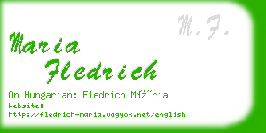 maria fledrich business card